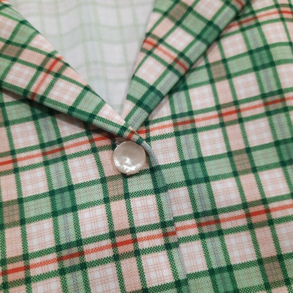 Vtg 70s Christmas plaid shirt - Graff brand - Picture 5 of 10
